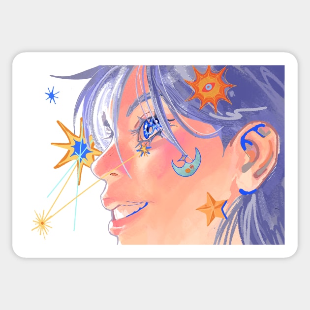 Star Eyes Sticker by Fatima Wajid